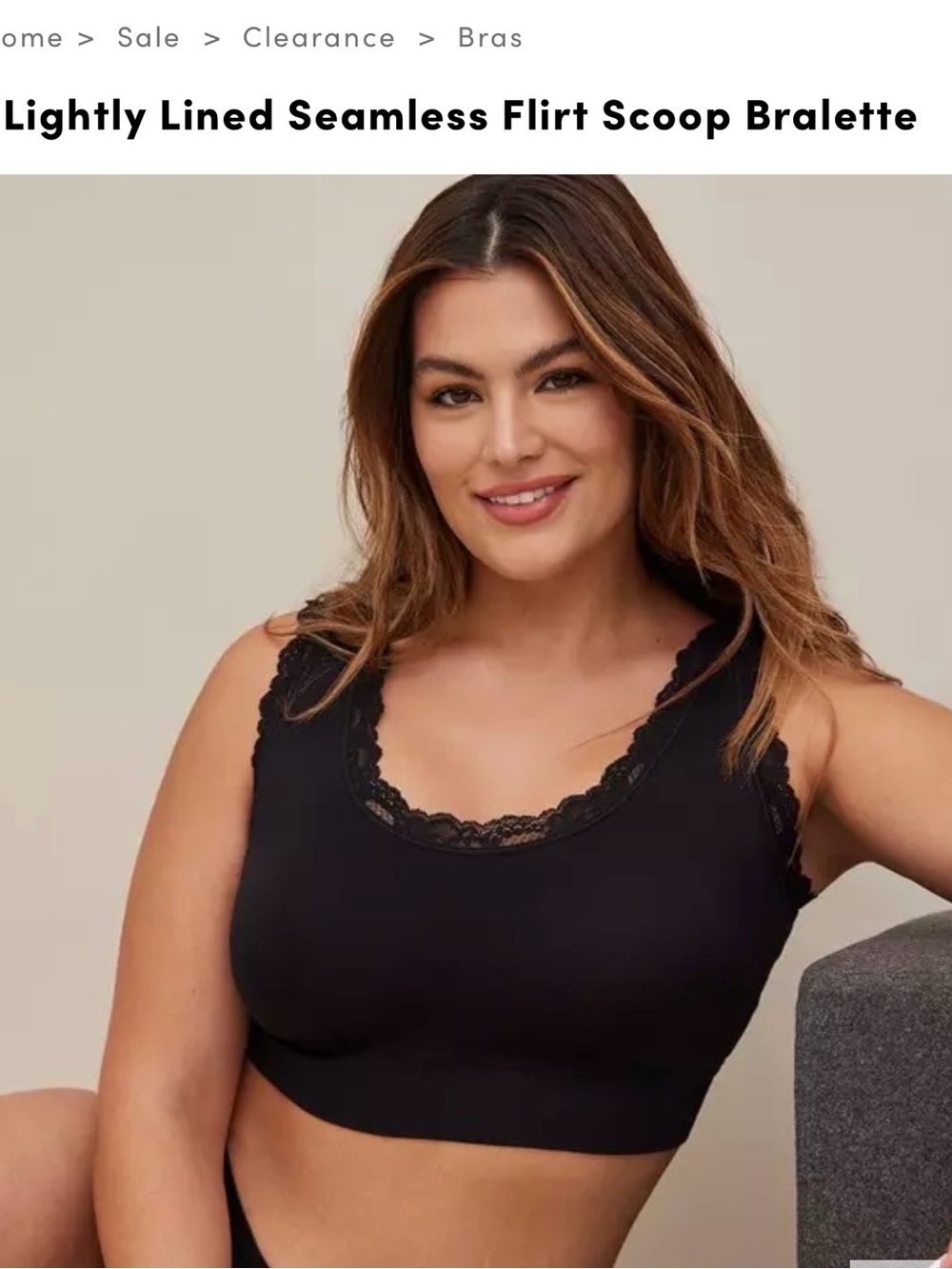 Torrid Curvy Lightly Lined Seamless Flirt Scoop Bralette - Purple Size 2